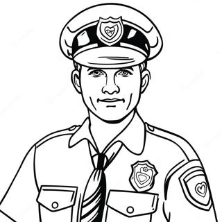 Respectful Police Officer Coloring Page 64293-51699