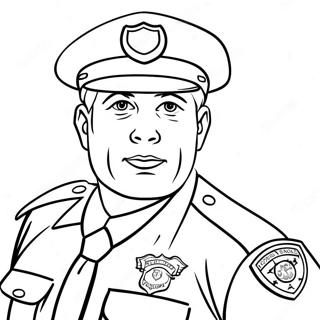 Respectful Police Officer Coloring Page 64293-51700