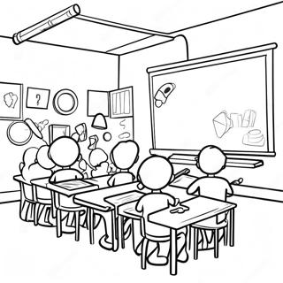 Creative Classroom Scene Coloring Page 64313-51709