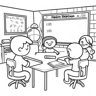 Creative Classroom Scene Coloring Page 64313-51711