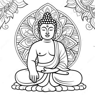 Peaceful Buddha Coloring Page 6432-5301