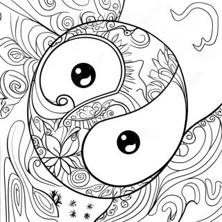 Sun And Moon Yin Yang Coloring Pages