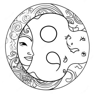 Sun And Moon Yin Yang Coloring Page 64332-51730