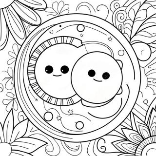 Celestial Sun And Moon Yin Yang Coloring Page 64333-51726