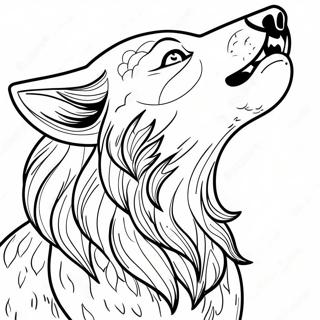 Majestic Wolf Howling Coloring Page 64343-51734