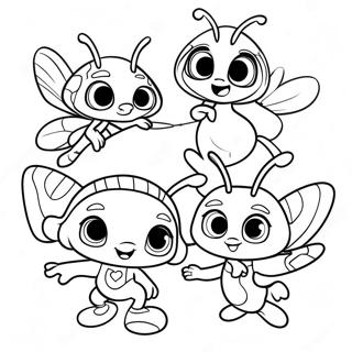 Beat Bugs Characters Coloring Pages