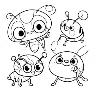 Beat Bugs Characters Coloring Page 64352-51744