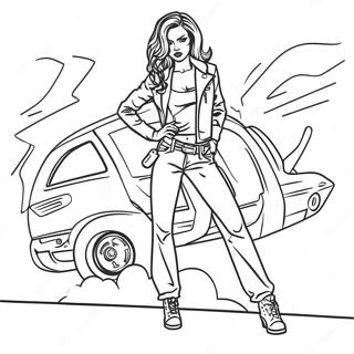 Rebellious Bad Girl Coloring Page 64363-51753