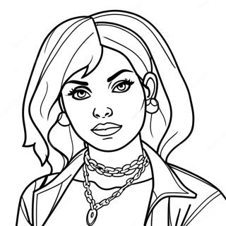 Rebellious Bad Girl Coloring Page 64363-51755