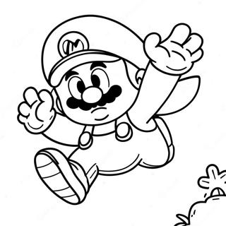 Cute Baby Mario Jumping Coloring Page 64403-51783