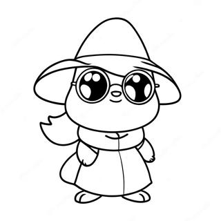 Ralsei With Cute Glasses Coloring Page 64413-51790