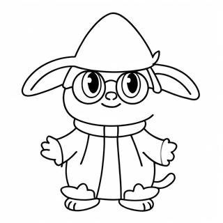 Ralsei With Cute Glasses Coloring Page 64413-51791