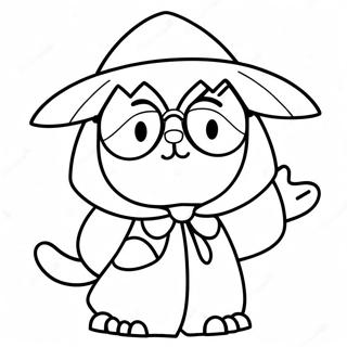 Ralsei With Cute Glasses Coloring Page 64413-51792