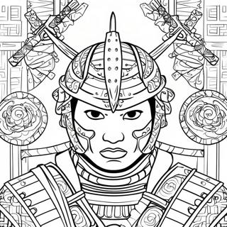 Samurai Armor Coloring Page 6441-5306