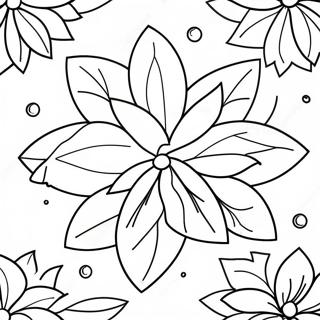 Christmas Poinsettia Coloring Pages