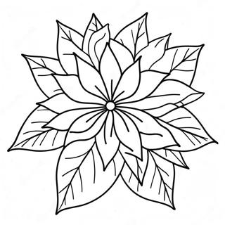 Christmas Poinsettia Flower Coloring Page 64442-51810