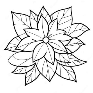 Christmas Poinsettia Flower Coloring Page 64442-51811