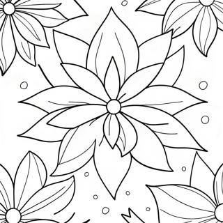 Christmas Poinsettia Flower Coloring Page 64442-51812