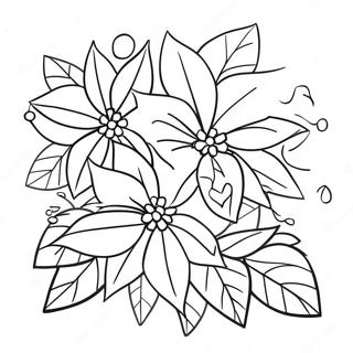 Festive Poinsettia Arrangement Coloring Page 64443-51813