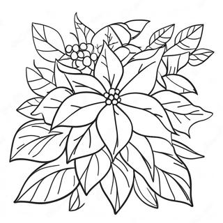 Festive Poinsettia Arrangement Coloring Page 64443-51815