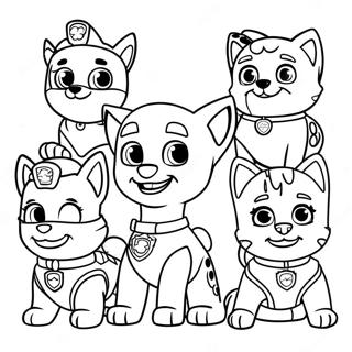 Paw Patrol Cat Pack Coloring Pages