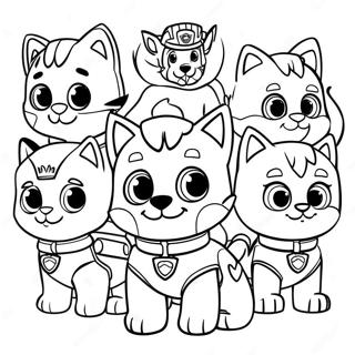 Paw Patrol Cat Pack Coloring Page 64472-51838