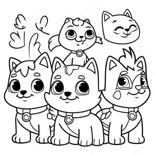 Paw Patrol Cat Pack Coloring Page 64472-51840