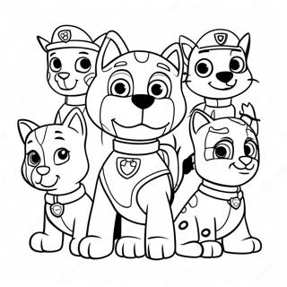 Adventurous Cat Pack Paw Patrol Coloring Page 64473-51842