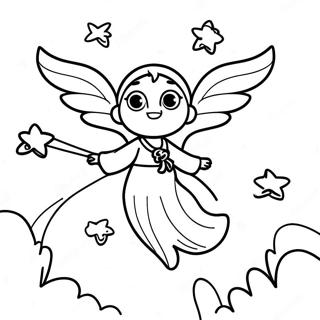 Navi Avatar Floating In The Sky Coloring Page 64493-51859