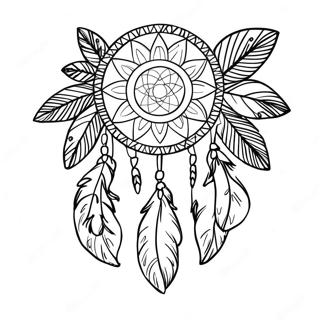 Ojibwe Dreamcatcher Coloring Page 64503-51867