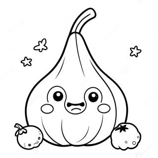 Cute Cartoon Gourd Coloring Page 64523-51877