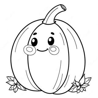 Cute Cartoon Gourd Coloring Page 64523-51878