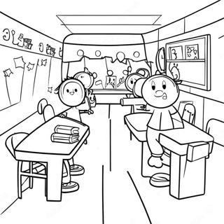 Fun 3rd Grade Classroom Coloring Page 6452-5318