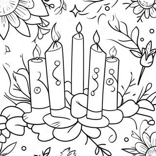 Traditional Advent Wreath Coloring Page 64553-51910