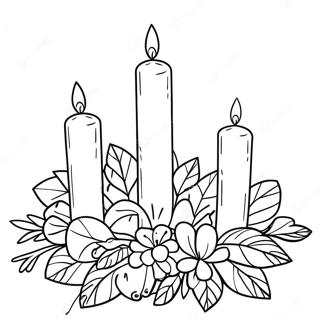 Traditional Advent Wreath Coloring Page 64553-51912