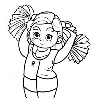 Utah Utes Cheerleader Coloring Page 64583-51936