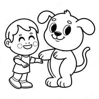 Cute Riley Playing With Friends Coloring Page 64593-51937