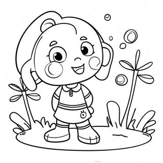 Cute Riley Playing With Friends Coloring Page 64593-51938