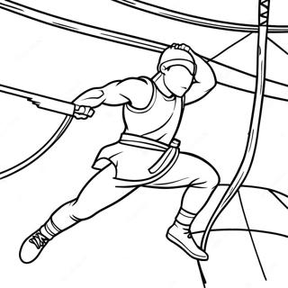 American Ninja Warrior Contestant In Action Coloring Page 64603-51958