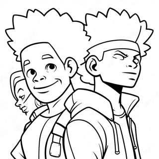 Boondocks Characters Coloring Page 6461-5322