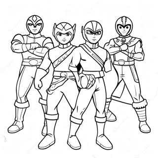 Colorful Spirit Rangers Adventure Coloring Page 64623-51963