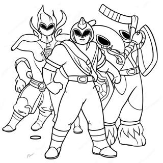 Colorful Spirit Rangers Adventure Coloring Page 64623-51964