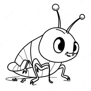 Funny Cartoon Cockroach Coloring Page 64633-51970