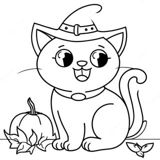 Halloween Cat Coloring Page 64642-51975