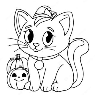 Halloween Cat Coloring Page 64642-51976