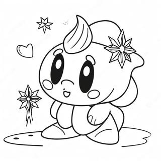 Charming Ice Kirby With Snowflakes Coloring Page 64663-51989