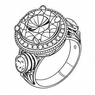 Sparkling Engagement Ring Coloring Page 64683-52009