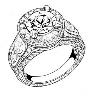 Sparkling Engagement Ring Coloring Page 64683-52012