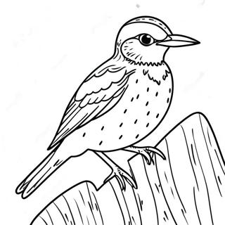 Western Meadowlark Singing Coloring Page 64702-52023