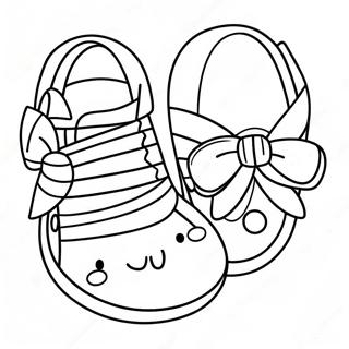 Cute Girl Shoes Coloring Page 64712-52031